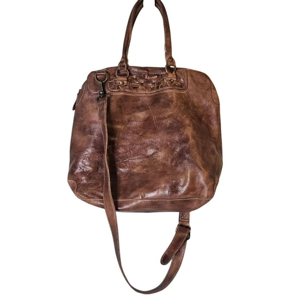 Bed Stu Suri tote, rustic brown leather. Western, boho, festival. - Picture 4 of 7